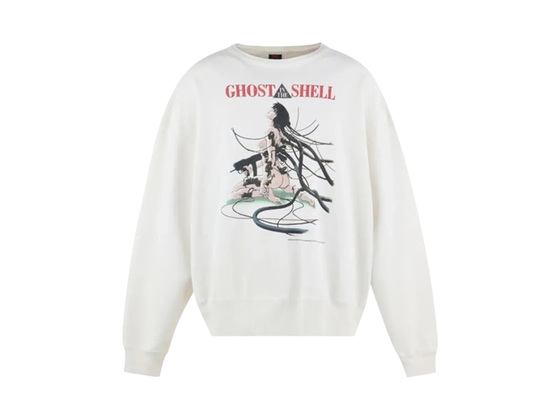 Saint Mxxxxxx x Ghost in the Shell Crewneck Sweatshirt White Men's